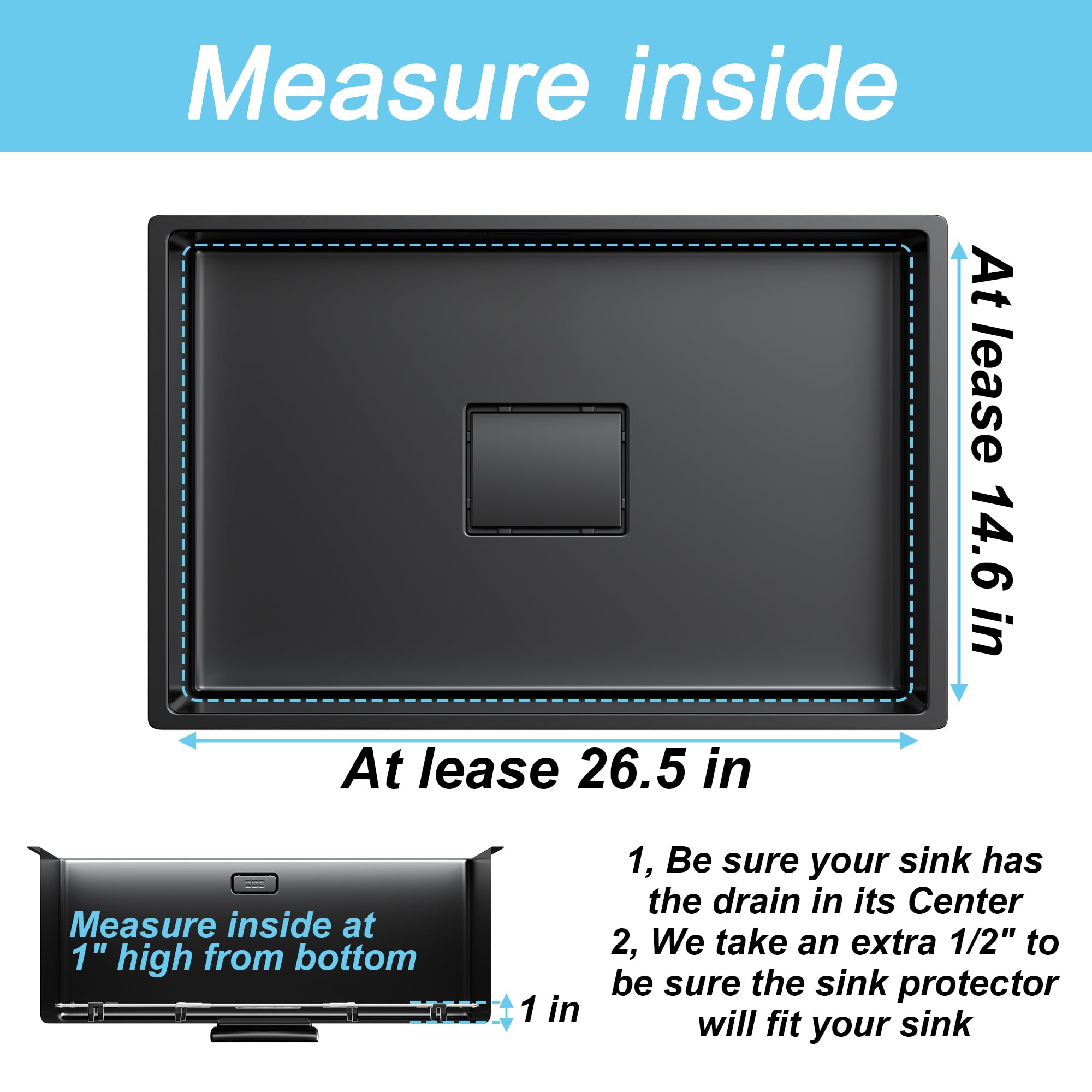 Amazon | Alonsoo シンクグリッド 26インチ x 14 1/8インチ 幅、シンク